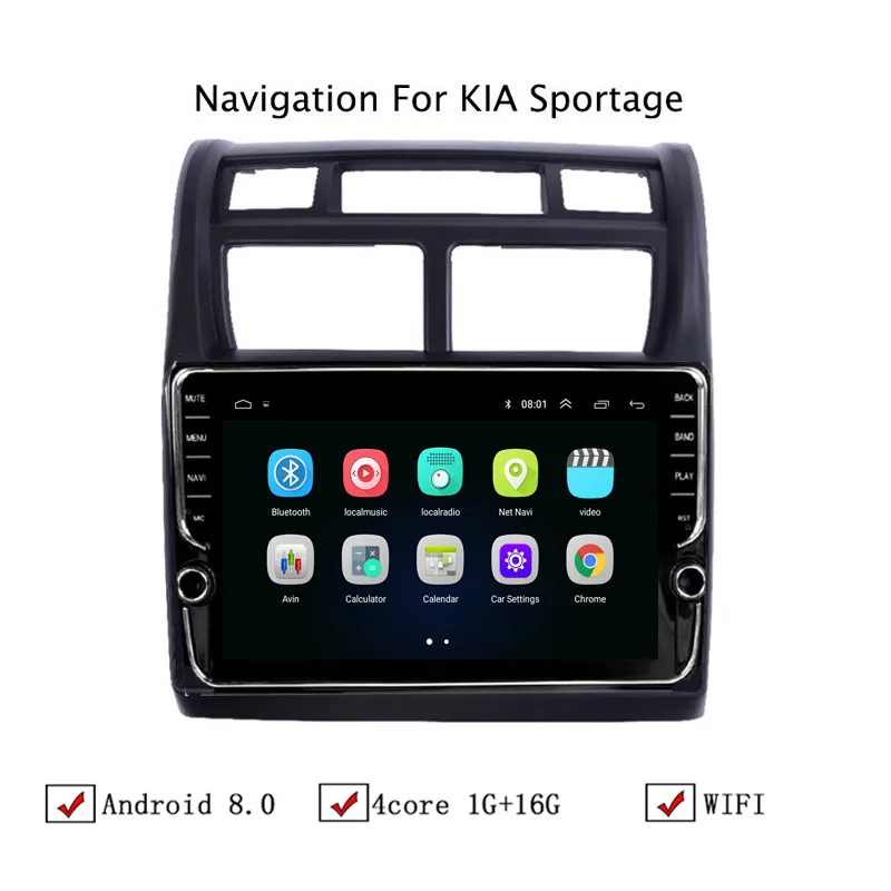 Автомобильный мультимедийный плеер NAVITOPIA 9 дюймов Android 8 1 GPS-навигация для Kia Sportage