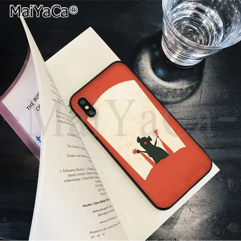 Мягкий резиновый черный чехол для телефона MaiYaCa raatouille для Apple iPhone 8 7 6 6S Plus X XS MAX 5 5S SE XR Чехол для мобильного телефона s