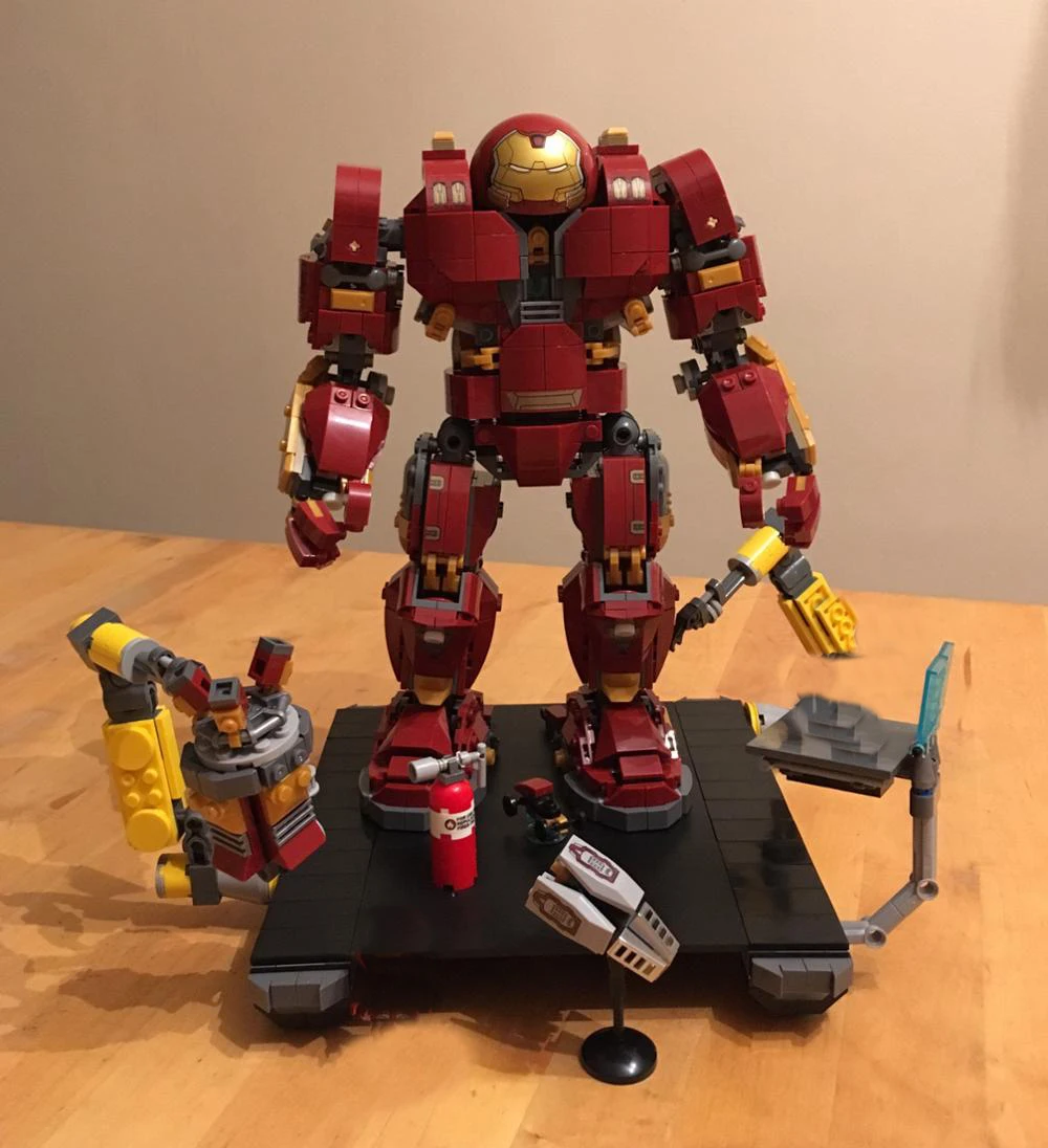 Marvel hulkbuster мстители Супер Герои Железный человек Халк Бастер: Lutron Edition Строительный набор блоки игрушки