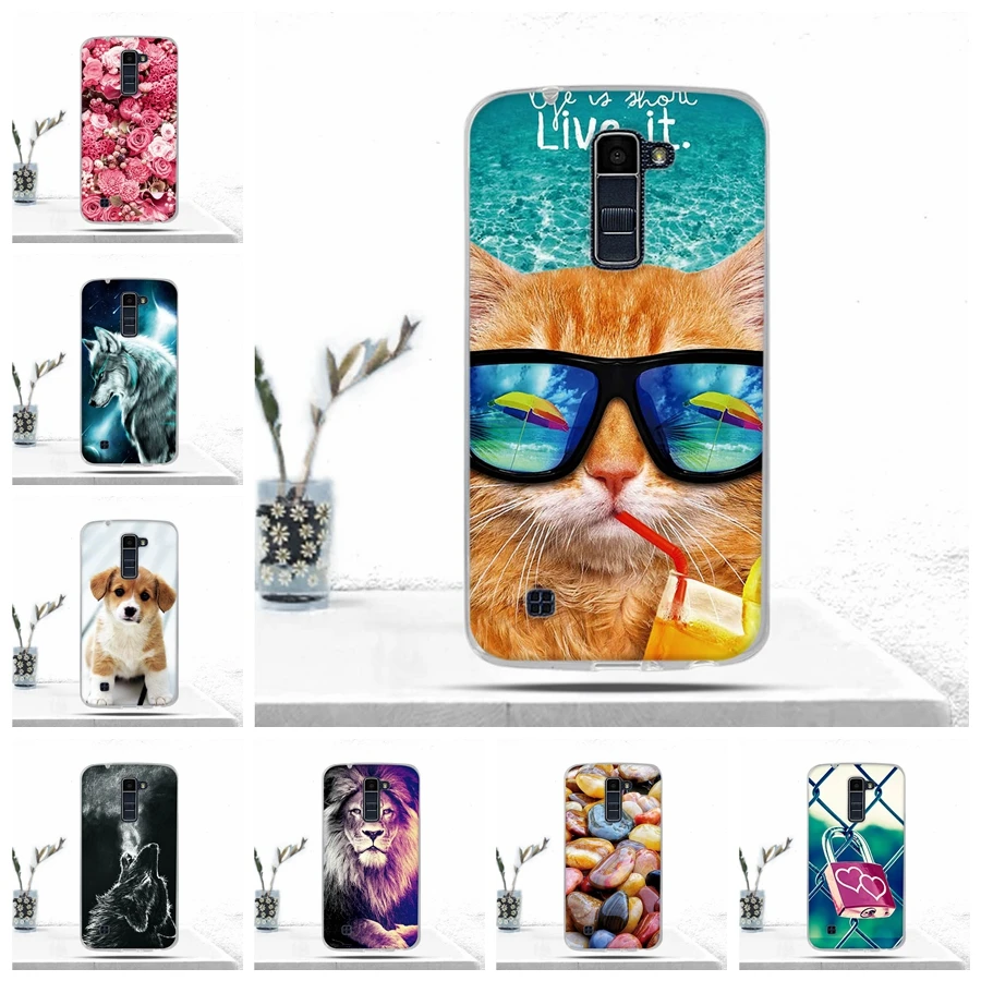 Чехол для LG K10 K420N K430DS Мягкая силиконовая задняя крышка из ТПУ телефона K 10