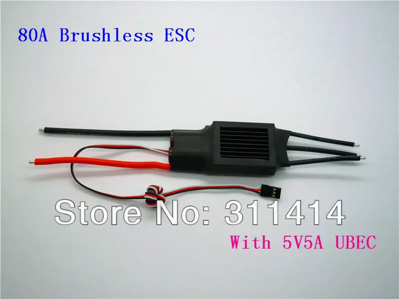 2 шт./лот 80A RC ESC бесщеточный двигатель для самолета UBEC80A + Бесплатная доставка