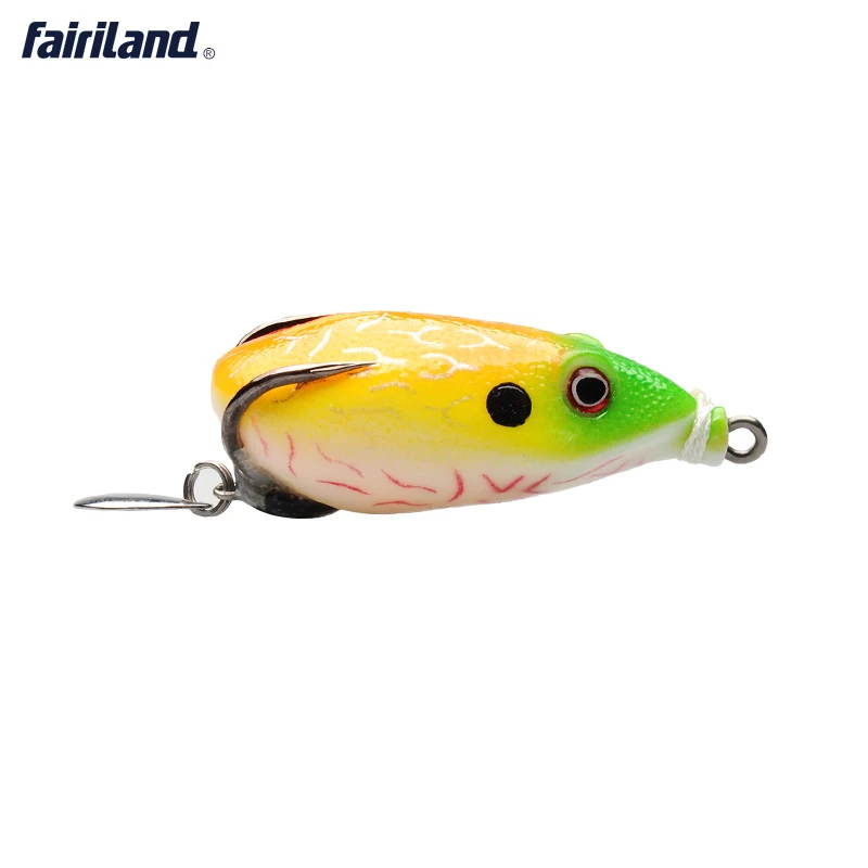 2.2 в 5 цветов мягкая пластиковая лягушка 4-слойная приманка-лягушка с рисунком