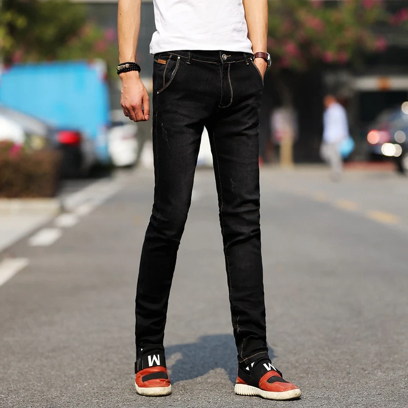 

Men Slim Stretchy Jeans High Quality Men Skinny Pencil Pants Denim Jeans Men Spring Autumn Casual Long Jeans Size 38