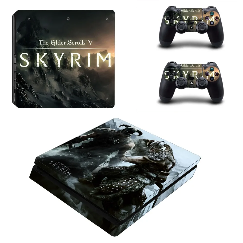 Виниловая наклейка The Elder Scrolls V Skyrim легендарная тонкая для PS4 Playstation 4 консоль и