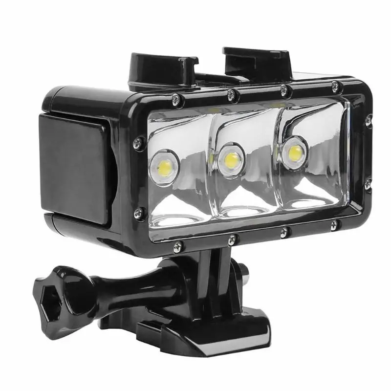 40 м подводный заполняющий свет светодиодный водонепроницаемый фонарик для Gopro Hero
