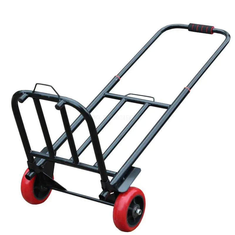 Folding luggage trolley small trailer portable car into the truck cart shopping | Дом и сад