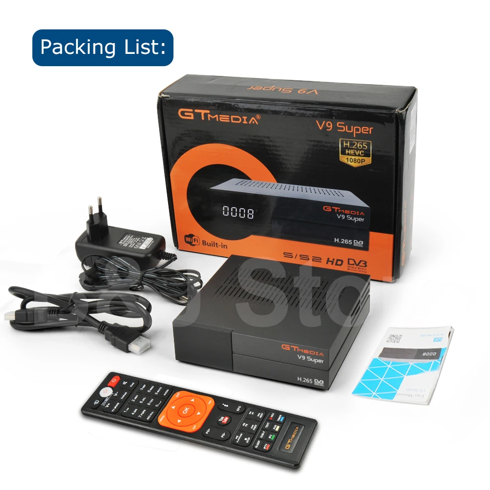 GTMedia V9 Супер Спутниковый ресивер bull-in WiFi с 1 год Испания Европа Clines Full HD DVB-S2/S Freesat V9 Super Receptor