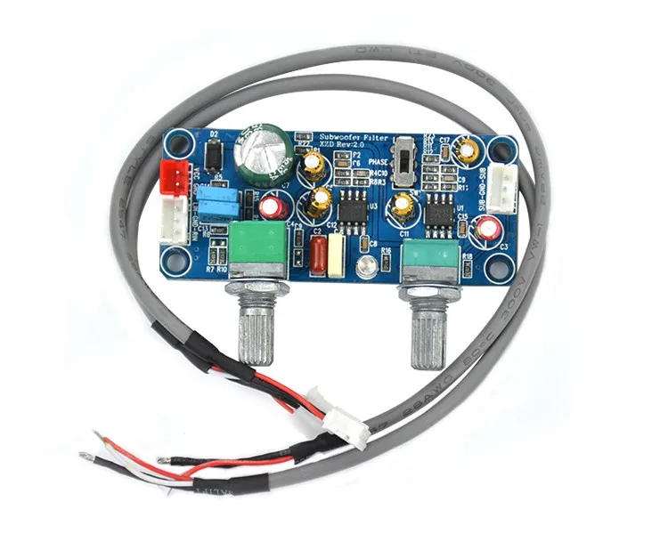 

DC 9-32V low pass filter subwoofer preamplifier single power supply low volume adjustment board