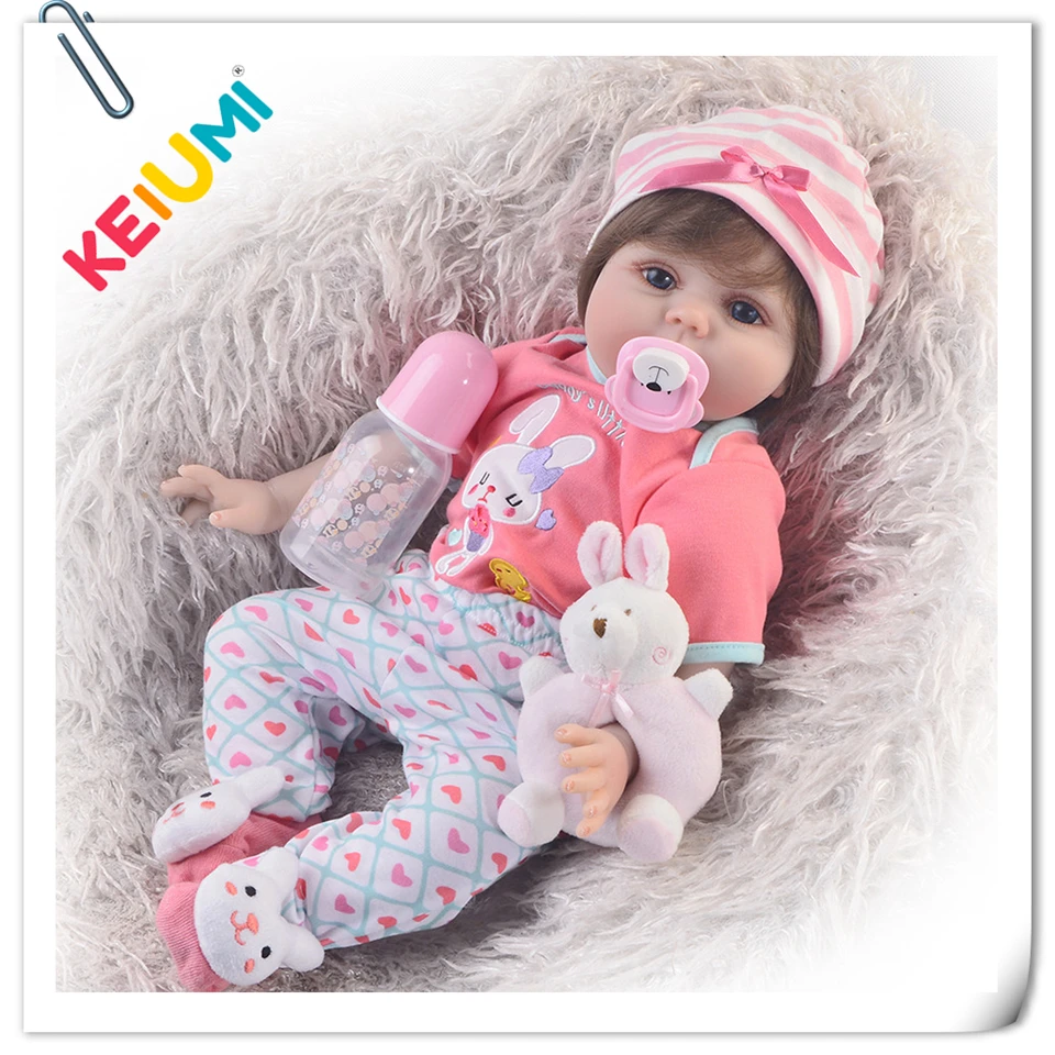KEIUMI Reborn Baby Dolls 55 см мягкие силиконовые игрушки для самостоятельной сборки
