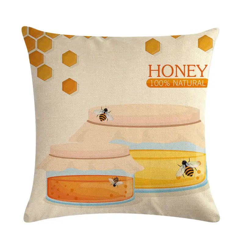 Наволочка квадратного размера с гравировкой медовая пчела наволочка со скрытой
