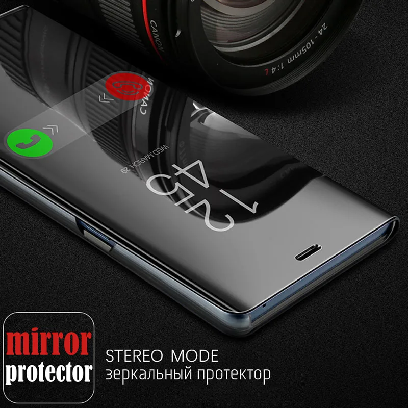 Crouch прозрачный зеркальный чехол для samsung A5 2017 Чехол кожаный флип с подставкой Galaxy