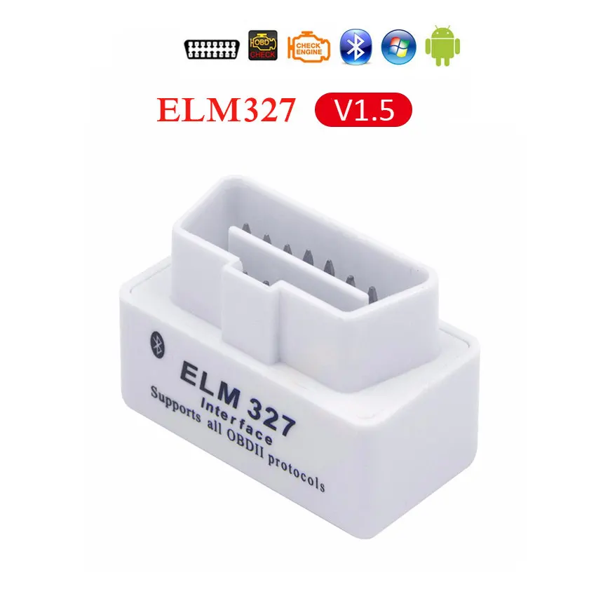 Bluetooth V1.5 white PANDUK новейший ELM327 V1.5 Bluetooth OBD2/obd ii v2.1 автомобильный диагностический инструмент Android автоматический диагностический инструмент Obd2 сканер - Цвет: Bluetooth V1.5 white
