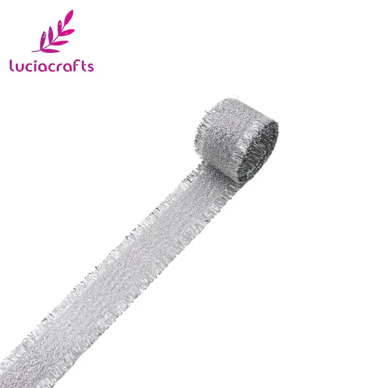 Распродажа! Lucia Craft 5y золотой лук ленты для упаковки подарков золотые и серебряные блестящие свадебные украшения, аксессуары CH1101