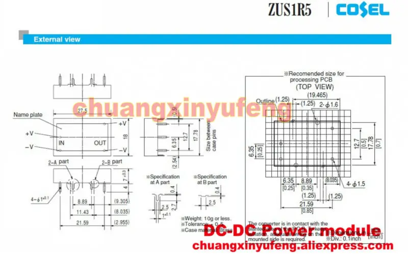 Zus1r50515 Козель DC Мощность модуль 5 В 15 1.5w0.1a изоляции модуля питания|module dc|module powermodule