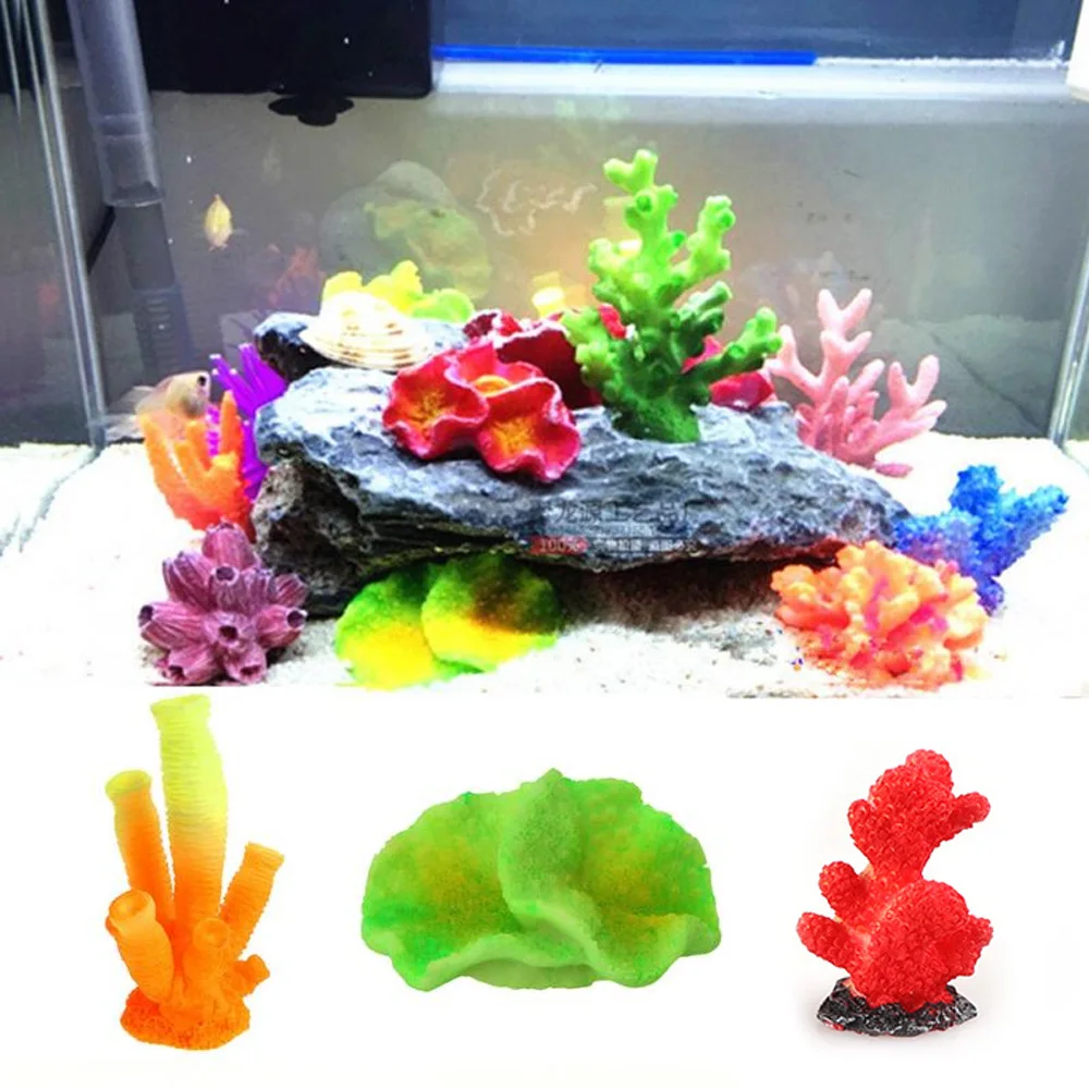 Искусственный Коралл аквариум подводная Морская звезда пейзаж Мягкий Аквариум