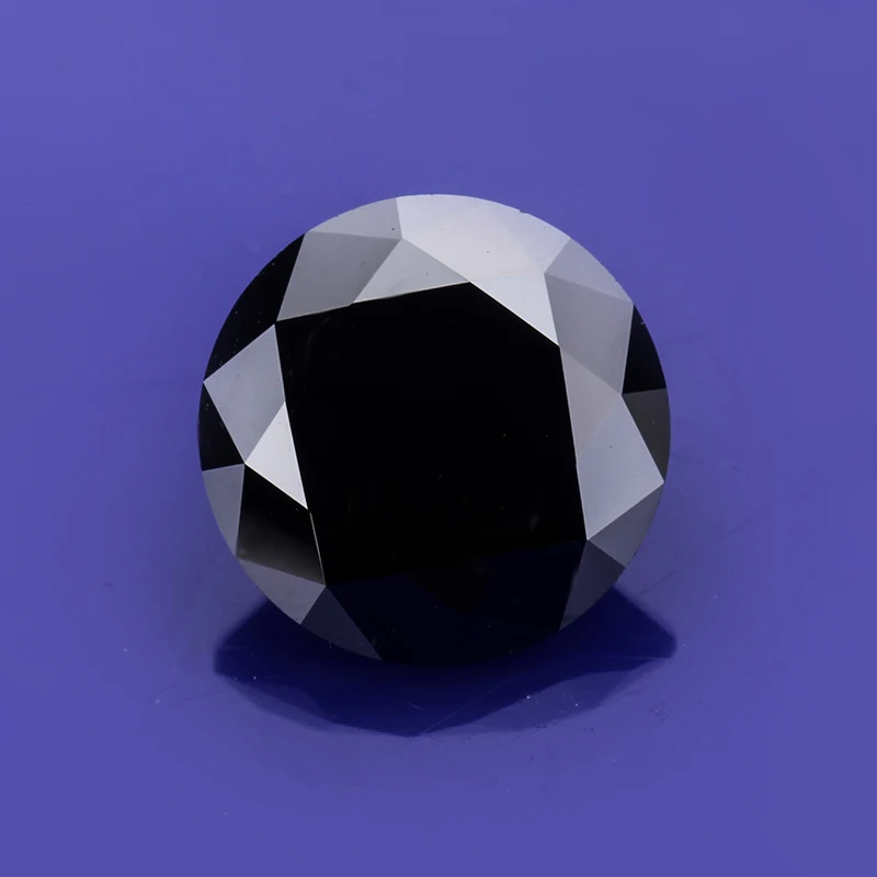 Темно черный цвет Moissanite 6 0 мм круглые бриллиантовые огранки моиссаниты свободные