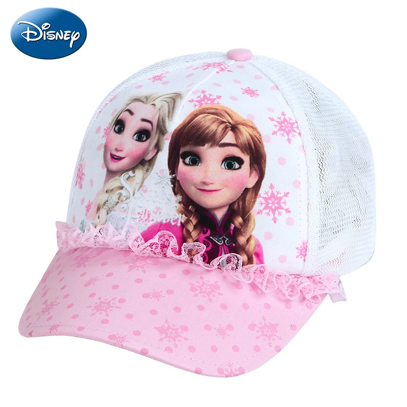 pink Disney детская шапка замороженная Анна шапка Эльзы мультфильм детские шапки уличная одежда хлопок Регулируемый дышащий маленькая девочка Кепка - Цвет: pink