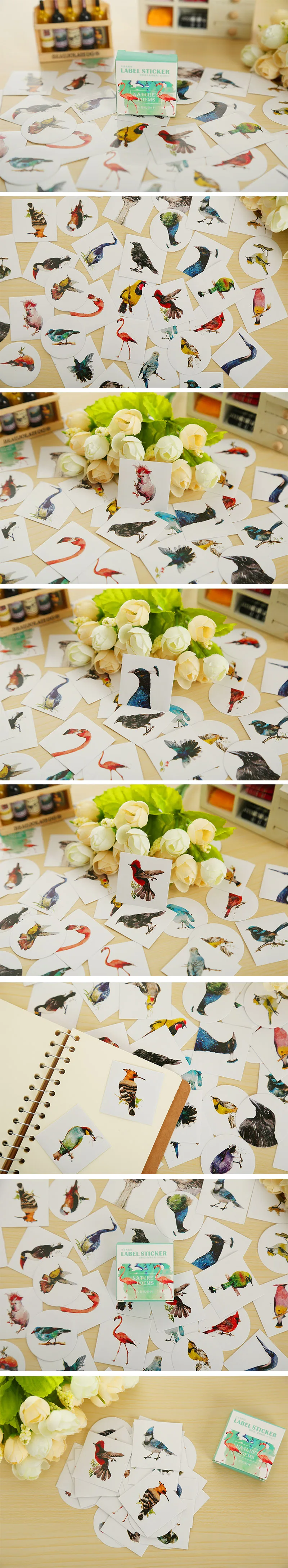 40 шт./кор. природа поэтические Мини бумажные наклейки пакет DIY декоративная наклейка-стикер для дневника альбом Скрапбукинг