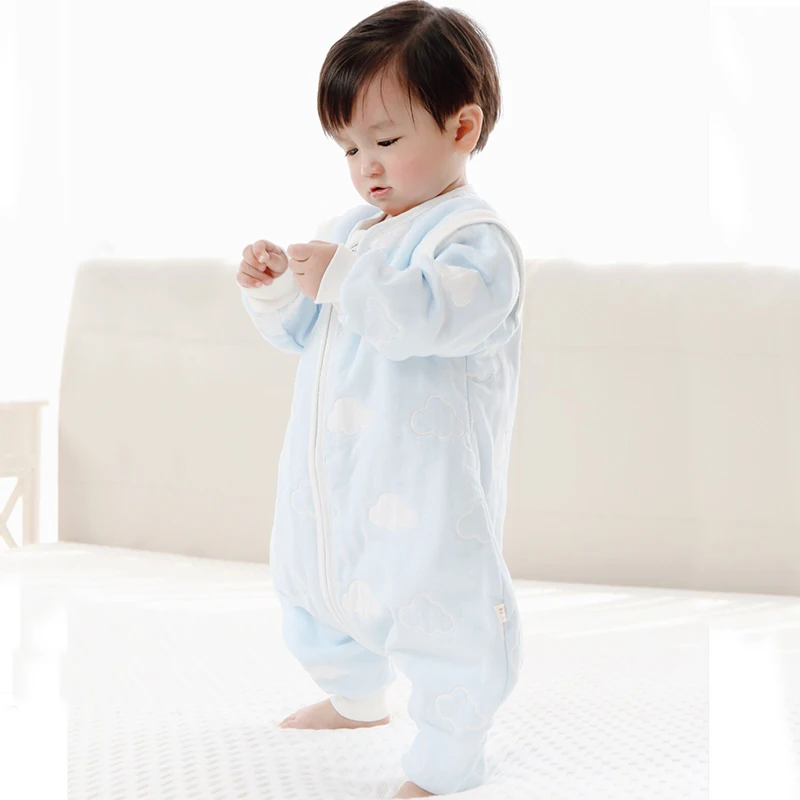 MMKIDS/детское одеяло пижамы на молнии хлопковые зимние с раздельными рукавами для