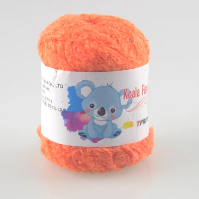 07 orange TPRPYN 50 г = 1 шт. маленькое коала полотенце из пряжи линия шапка линия шарф шерстяная специальная линия Вязание Коралловая флисовая пряжа - Цвет: 07 orange