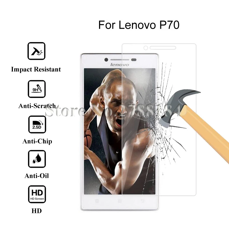 2 шт 9H закаленное стекло для lenovo P70 защитная пленка, стекло для lenovo P70