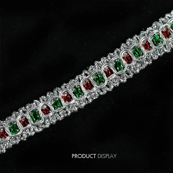 Плетеная блестящая Аппликация Лента венозная отделка Кружева 14 мм Швейные