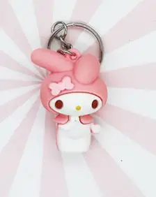 Аниме Моя Мелодия пудинг Cinnamoroll Собака Кошка меховой шар брелок милые животные плюшевый брелок сумка амулет подвесной брелок для девочек - Цвет: WITHOUT FUR BALL-C