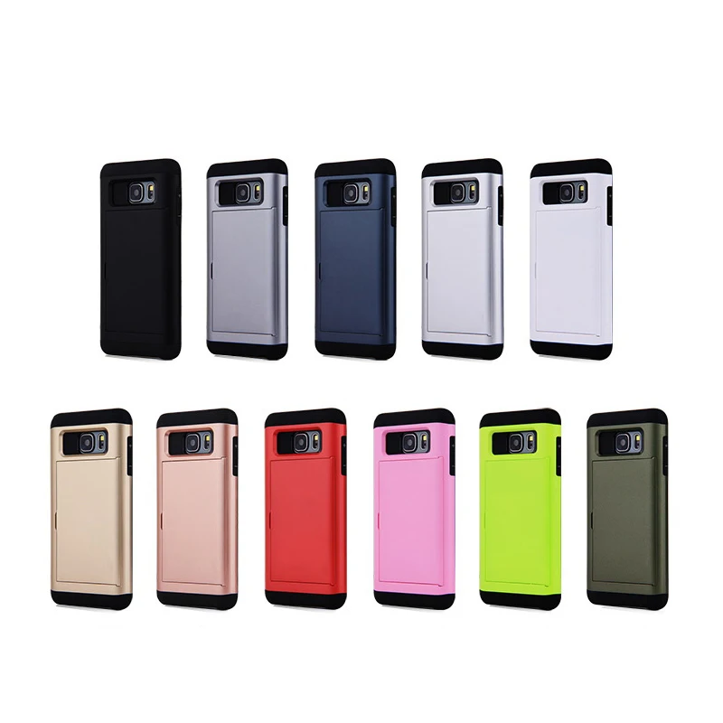 Shockproof Armor Wallet Case For Samsung Galaxy S8 Plus Card Slot Holder Protective Back Cover Note 7 5 4 3 S5 S4 Men |