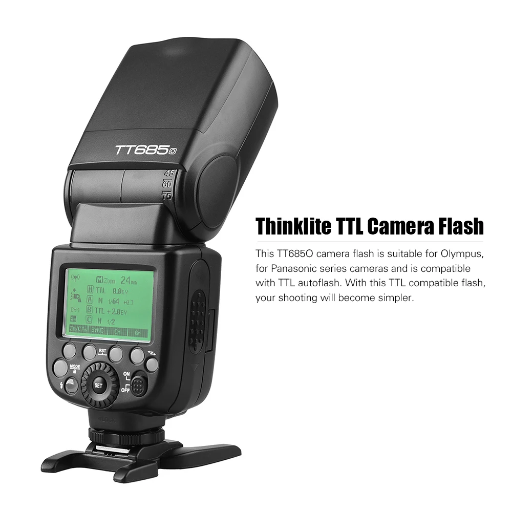 Godox Thinklite TT685O TTL камера Вспышка Speedlite GN60 2 4G Беспроводная передача для Olympus E M10II Panasonic