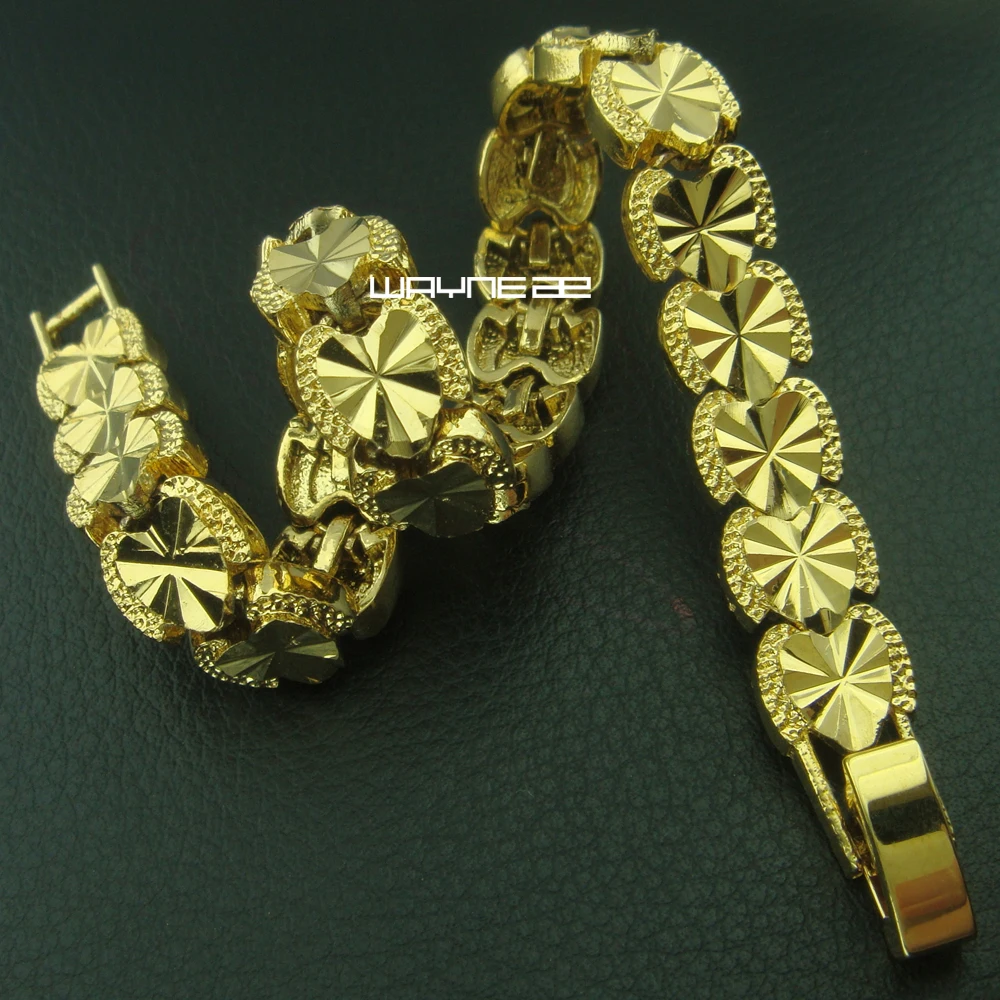 

Elegant gold color women solid bracelet B157