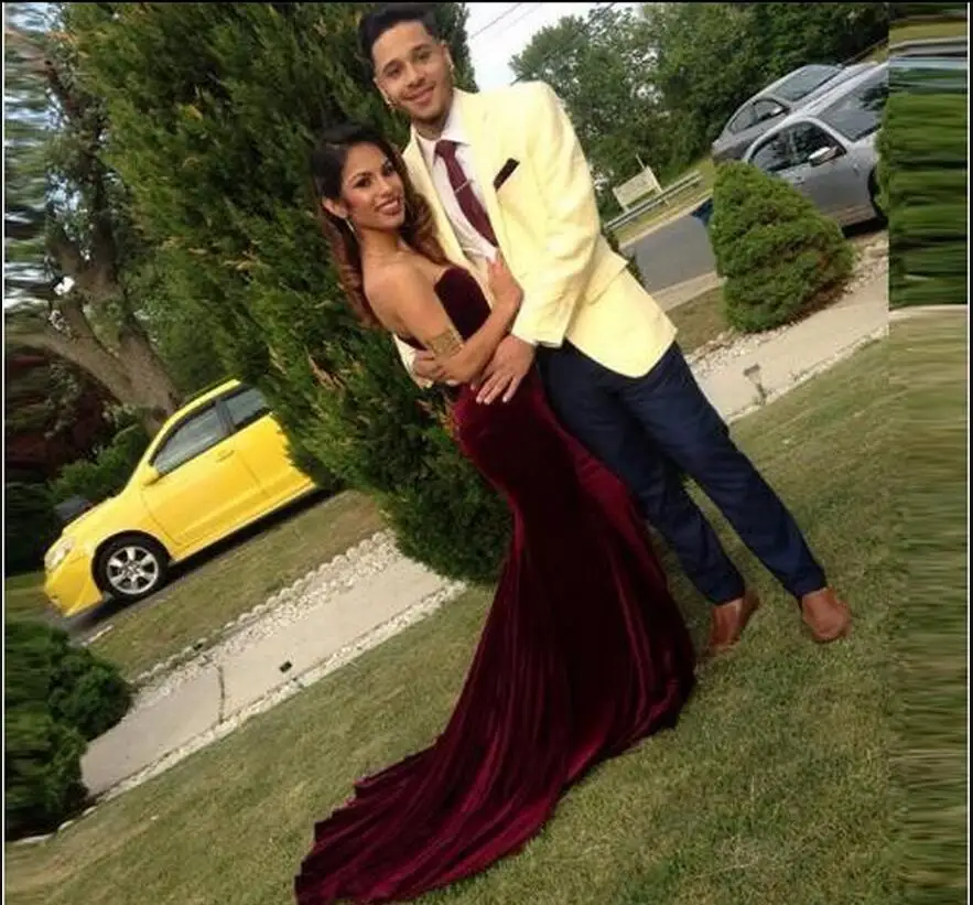 Modest Burgundy Velvet Mermaid Evening Dresses Custom Made Sweetheart Long evening Gowns formal celebrity dresses 2017 | Свадьбы и