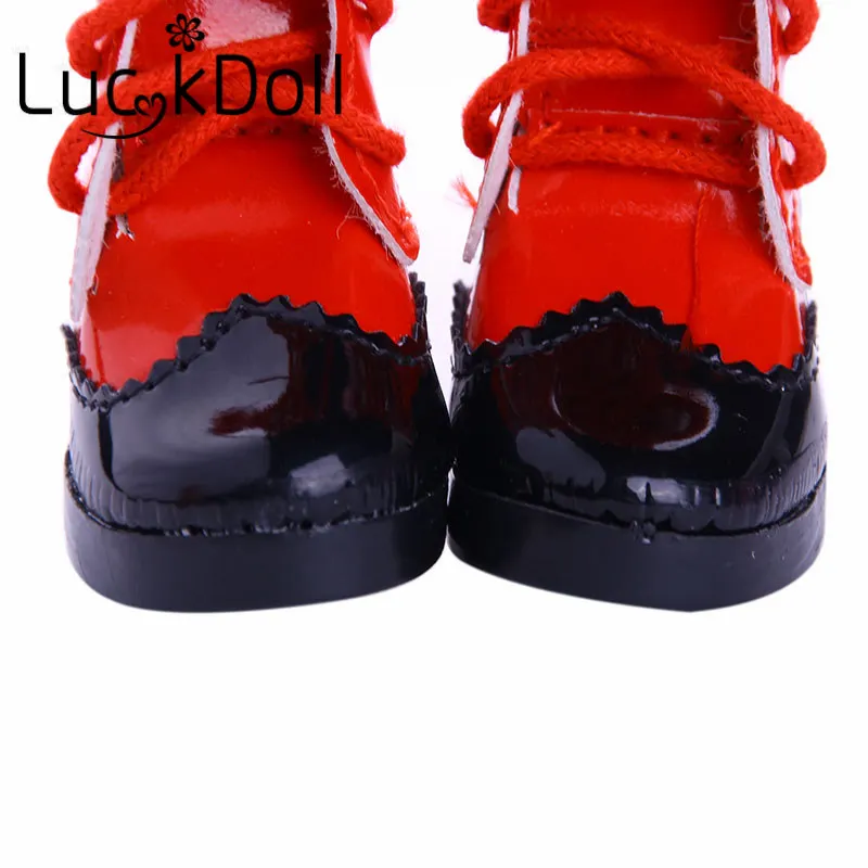 LUCKDOLL 7 5 см однотонные Цвет сапоги на высоком каблуке с перекрестными ремешками