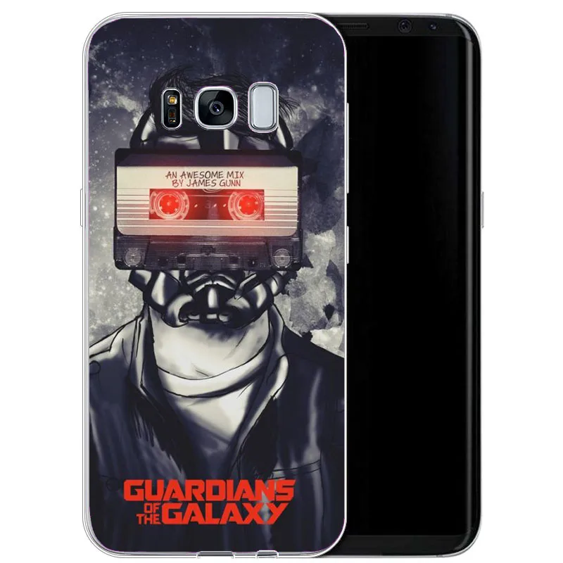 Стражи Галактики Galaxy с героями комиксов Марвел мягкий силиконовый чехол для
