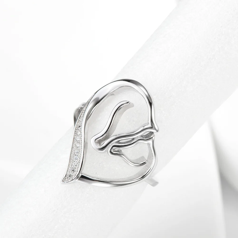 Пройти горячий стиль двойной лошадиной головы S925 чистое серебро кольцо Европа и