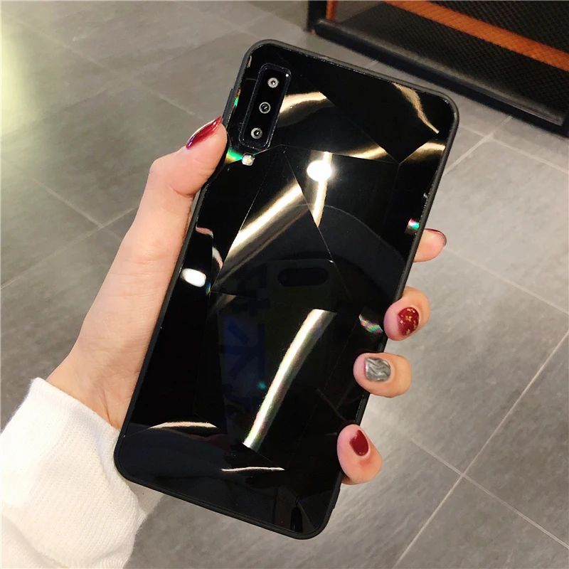 Роскошный 3D-чехол с алмазной текстурой для Samsung Galaxy A5 A7 A9 A6 A8 Plus J3 J5 J7 Prime блестящий