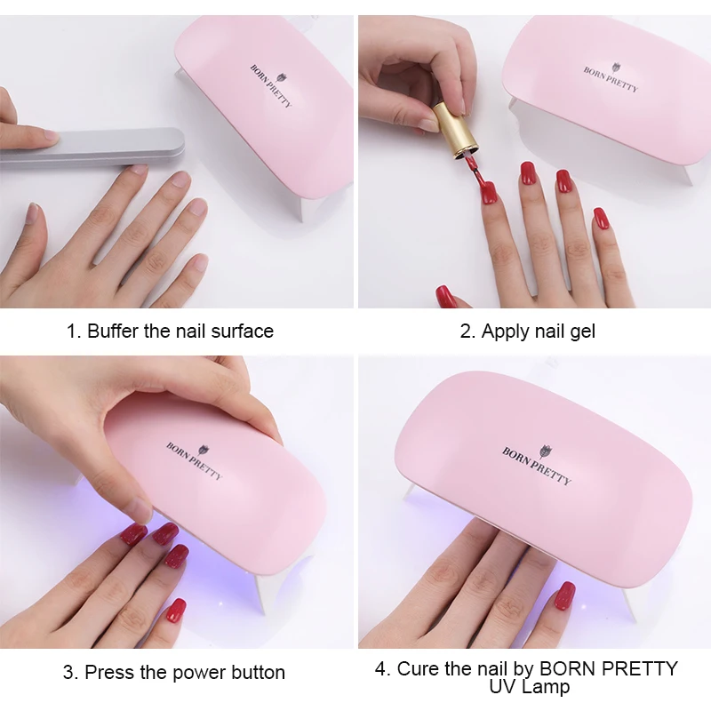 

BORN PRETTY 6W Nail Dryer UV Led Lamp Portable USB Cable For All Types Gel Polish Curing Gel Varnish Machine Nail Art Tool Lamp