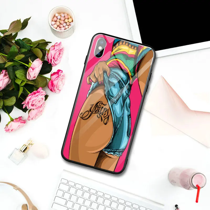 Мужские и женские летние прозрачные чехлы из закаленного стекла для iPhone 5 5S SE X XR XS