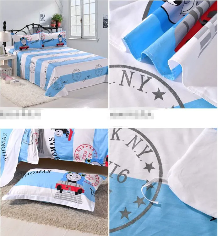 Бесплатная доставка через UPS 100% хлопок Томас поезд 3/4 шт. постельных