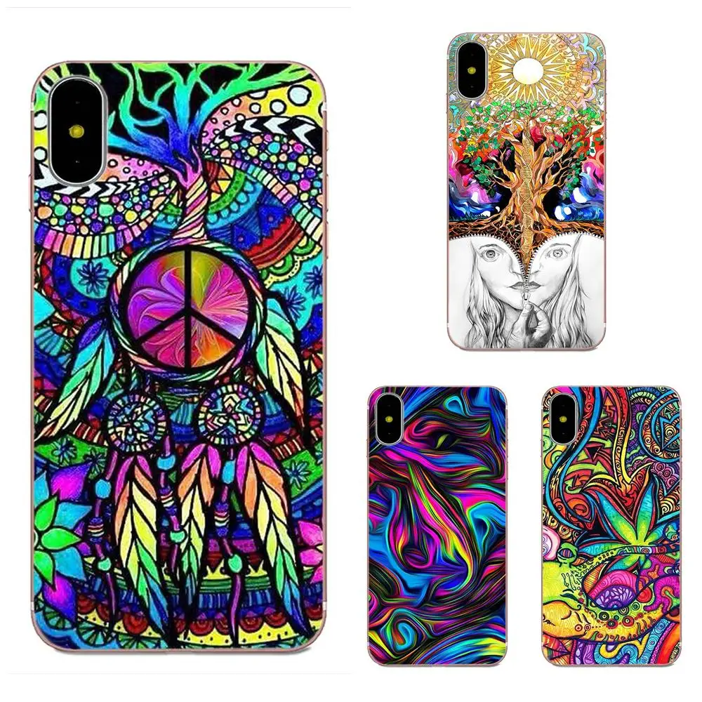 Тпу шаблон абстрактного искусства психоделическая футболка для Galaxy Alpha Core Note 2 3 4