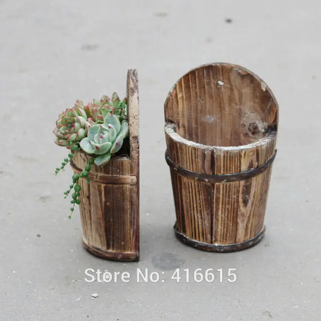 Домашний декор настенные украшения деревянное мясистое растение горшок