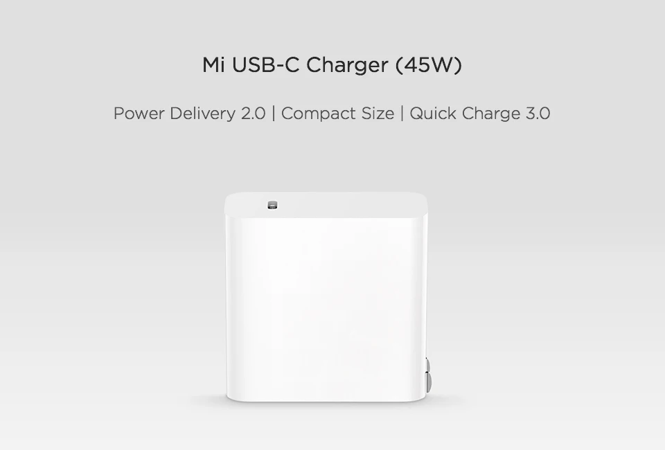 Xiao mi USB-C 45 Вт 65 Вт Быстрое зарядное устройство выход Тип C порт USB PD 2,0 QC 3,0 адаптер питания mi ноутбук air 13,3 12,5 pro 15,6