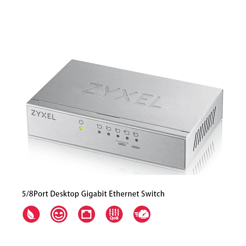 Настольный гигабитный коммутатор Ethernet 5 портов RJ45 10/100/1000 Мбит/с сетевой QoS порт VoIP