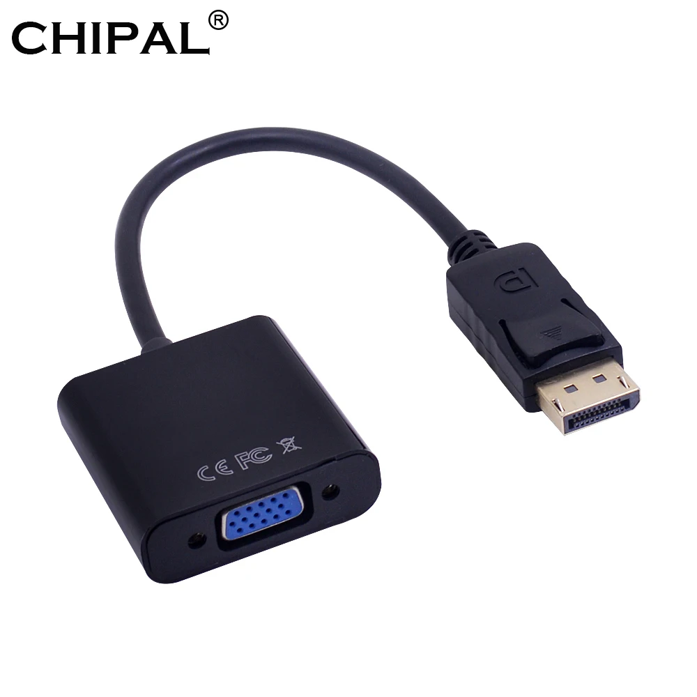 CHIPAL 10 шт. переходник dp vga DisplayPort в VGA кабелей штырь гнездо для HDTV монитора MacBook
