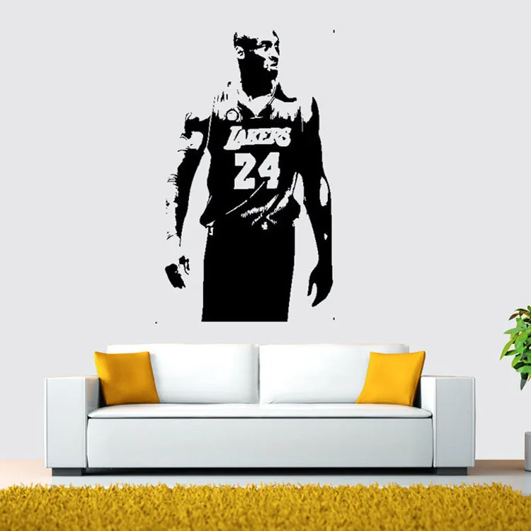 Защита может удалить художественные настенные наклейки Коби Брайант гостиная