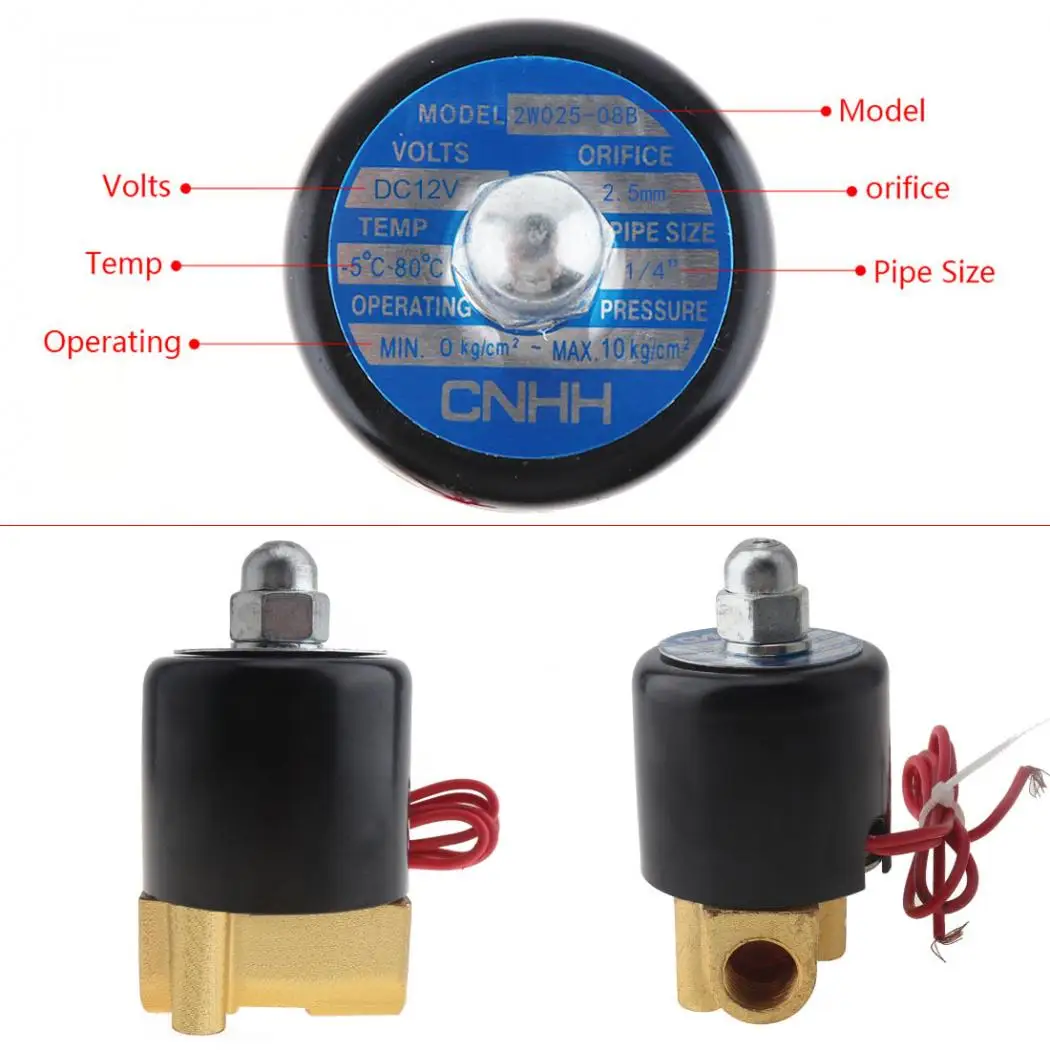 1/4 ''воздушные СОЛЕНОИДНЫЕ AC220V AC110V DC24V DC12V нормально закрытый тип алюминиевый