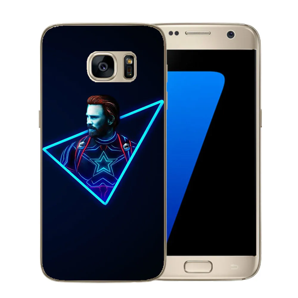 Чехол для телефона For Coque Samsung Galaxy S3 S4 S5 Mini S6 S7 Edge S8 S9 Plus с изображением героев Avengers Marvel, прозрачный, из мягкого ТПУ.