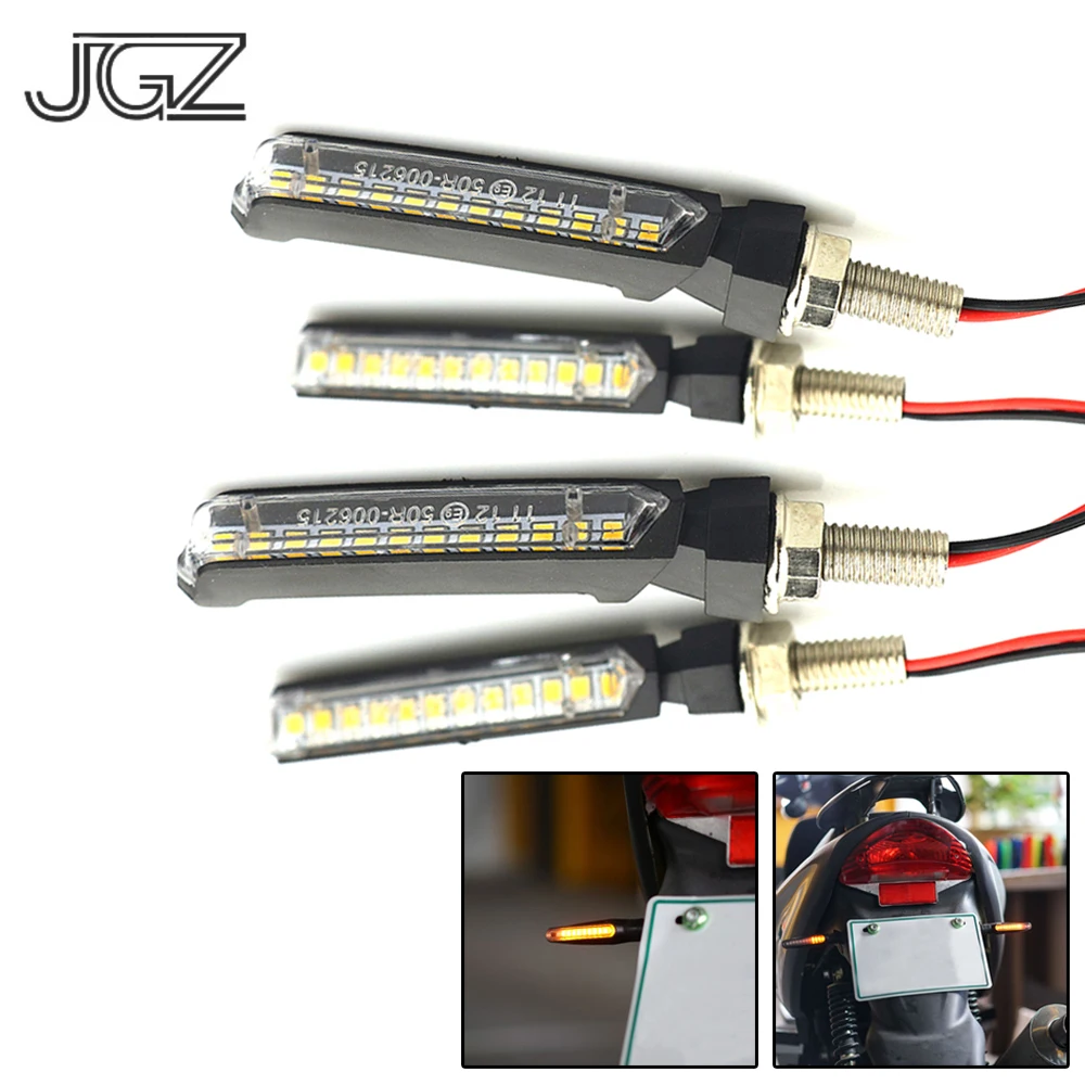 Пара 12V Универсальный мотоциклетный сигнал светодиодный свет гибкие индикаторы мигалки лампы Аксессуары для Yamaha Honda Kawasaki KTM
