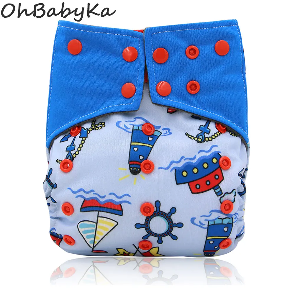 Ohbabyka Детские Подгузники Регулируемая детская пеленка все-в-двух AI2 водонепроницаемый PUL одежда подгузник крышка две застежки штанишки для подгузников