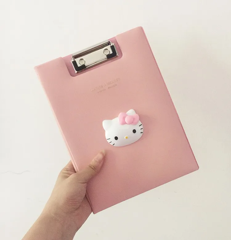 1 шт. Kawaii Kitty Cat книга для хранения А5 бумажная папка для файлов буфер обмена. Многофункциональная папка для документов зажим для бумаги для офиса, дома, школы