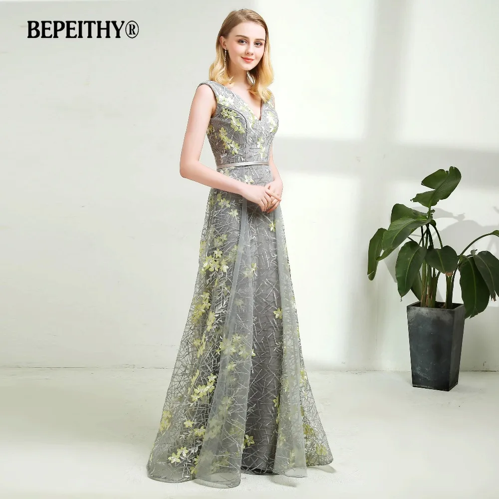 Vestido Longo кружевные Длинные Выпускные платья с v-образным вырезом 2021 Новый дизайн
